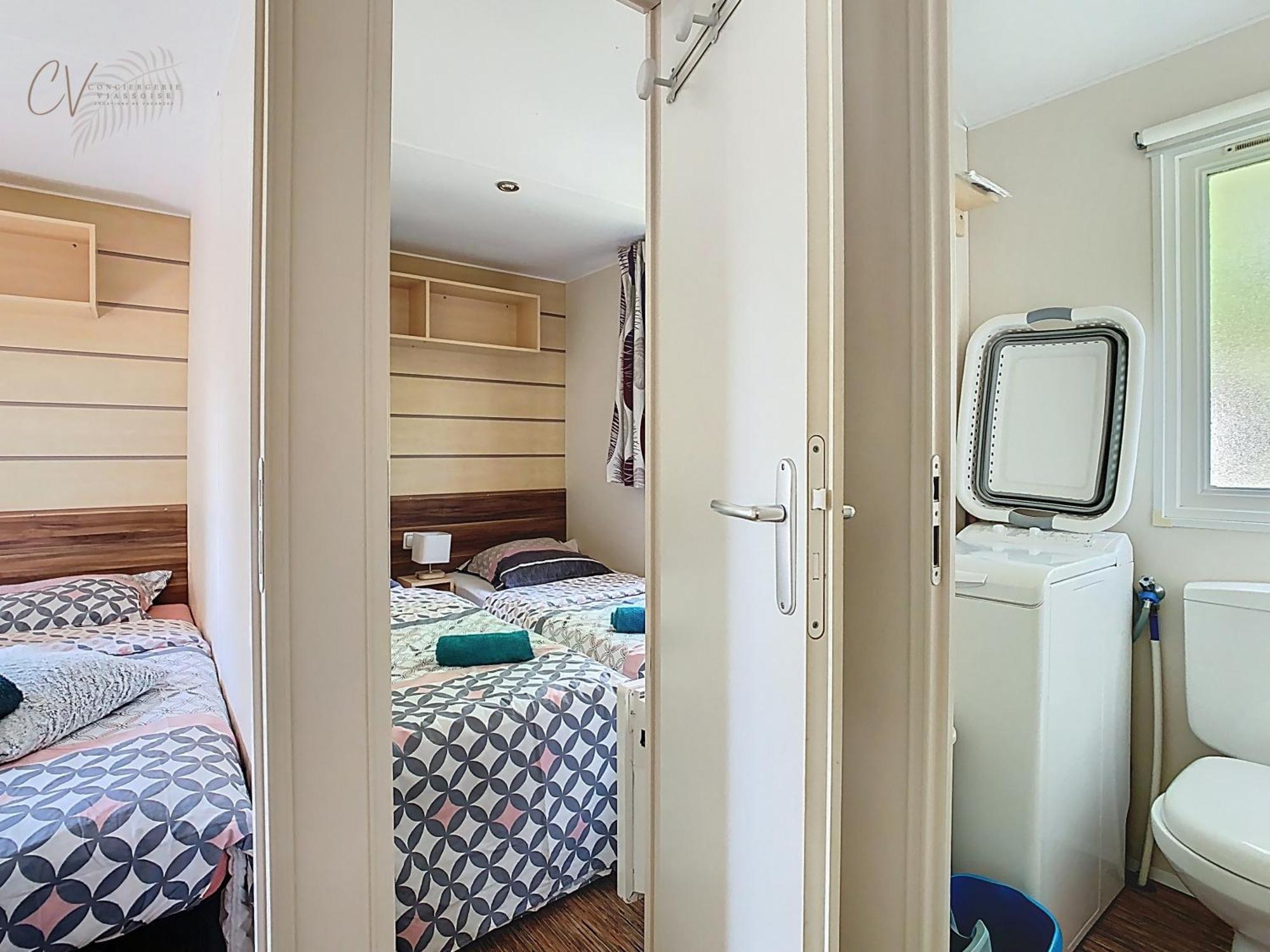 Grand Mobil Home 3Chbr 2Sdb Camping La Carabasse Vias Esterno foto