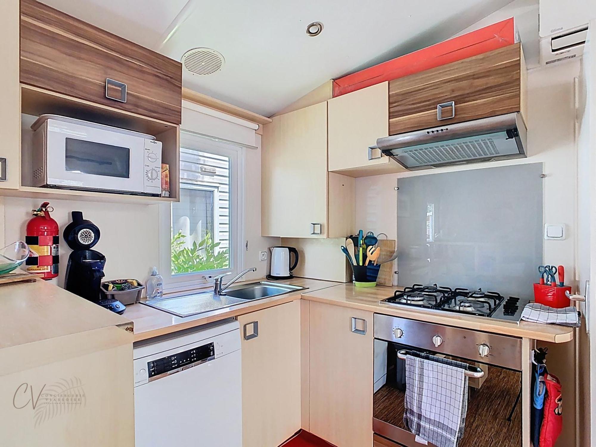 Grand Mobil Home 3Chbr 2Sdb Camping La Carabasse Vias Esterno foto